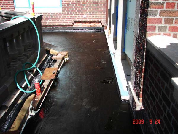 Plaza Deck Waterproofing Membrane Flood Test